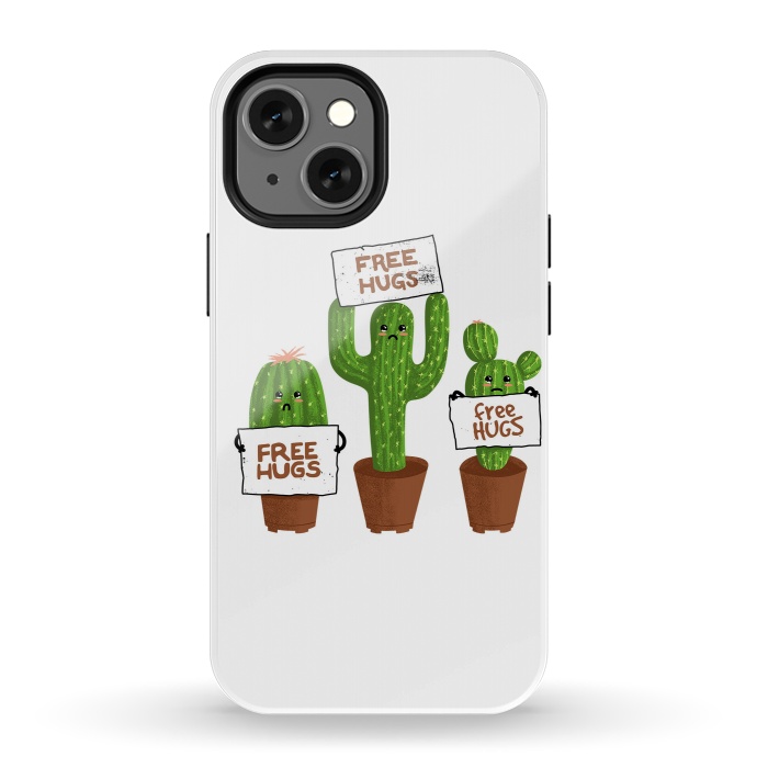 iPhone 13 mini StrongFit Free Hugs Cactus by Afif Quilimo