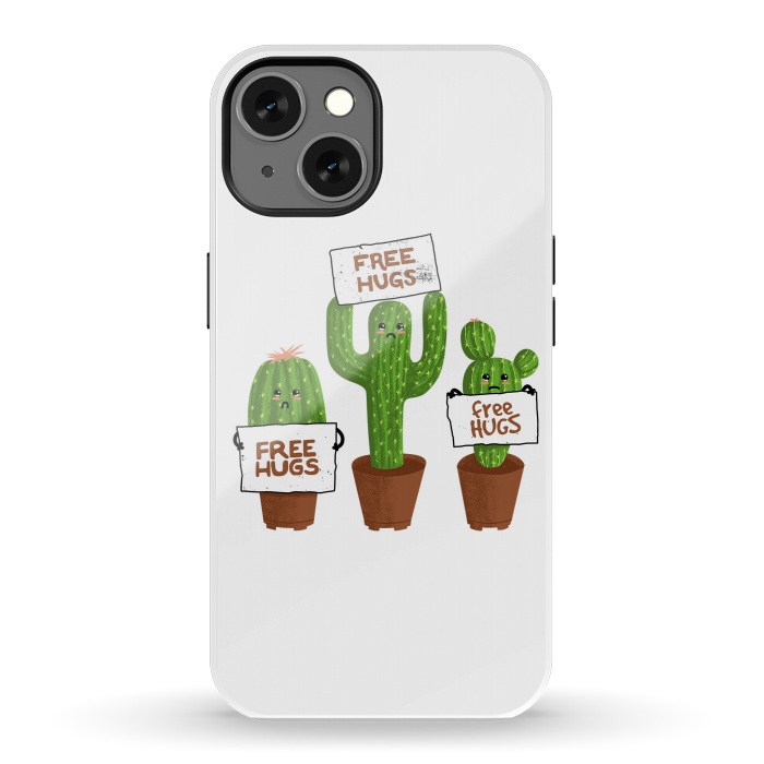 iPhone 13 StrongFit Free Hugs Cactus by Afif Quilimo