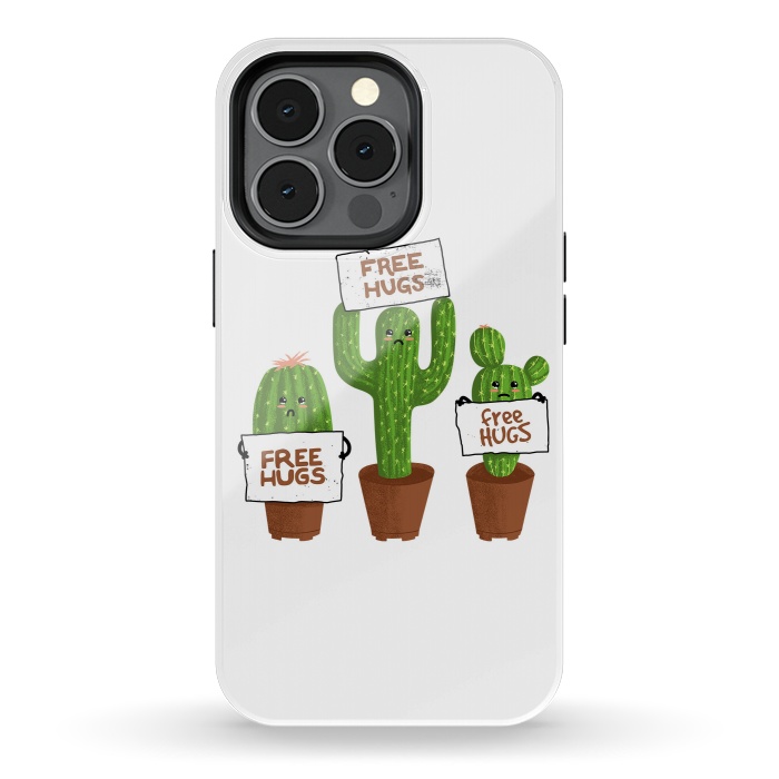 iPhone 13 pro StrongFit Free Hugs Cactus by Afif Quilimo