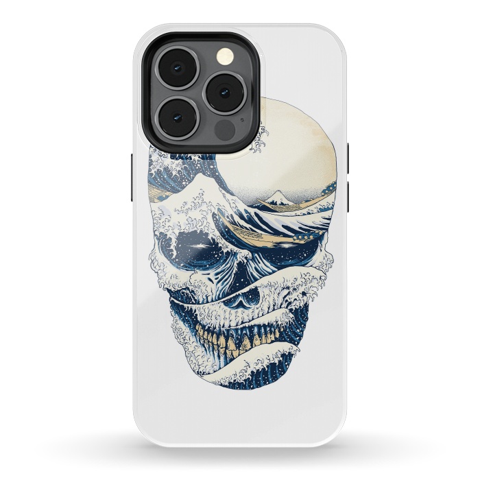 iPhone 13 pro StrongFit The Great Wave off Skull by Afif Quilimo
