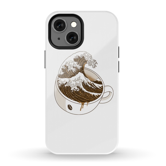 iPhone 13 mini StrongFit The Great Wave off Coffee by Afif Quilimo