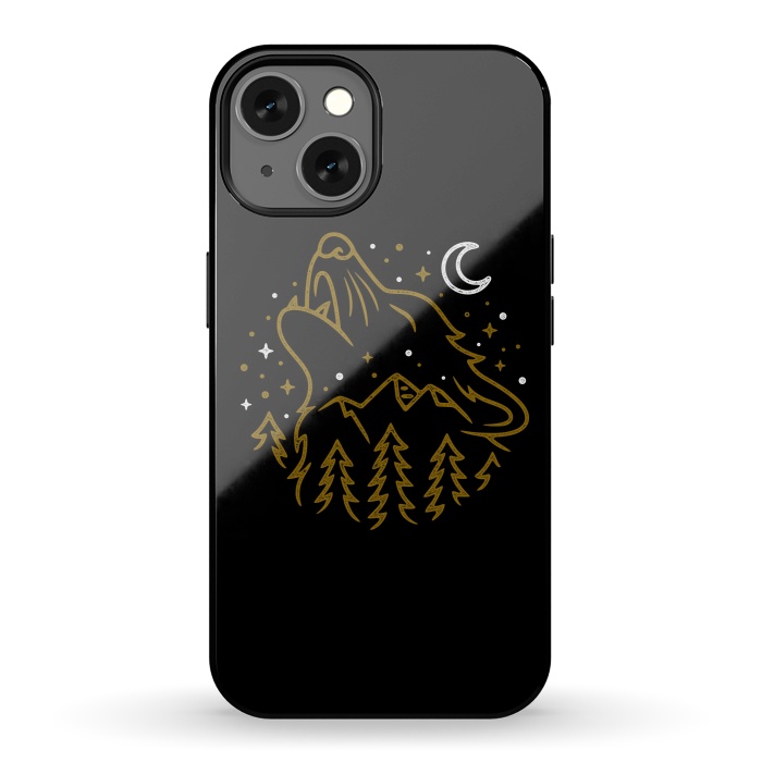 iPhone 13 StrongFit Wolf Howling by Afif Quilimo