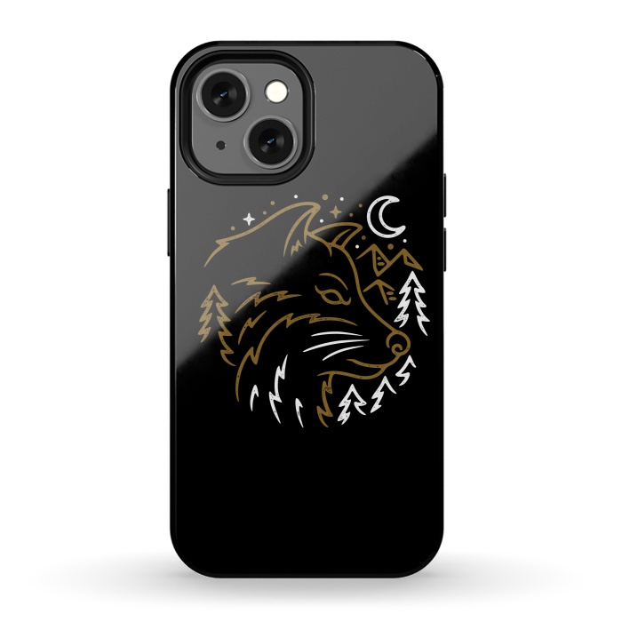 iPhone 13 mini StrongFit Wolf Wild by Afif Quilimo
