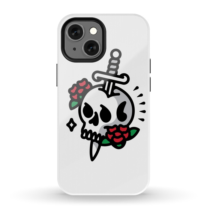 iPhone 13 mini StrongFit Death Flower Tattoo by Afif Quilimo