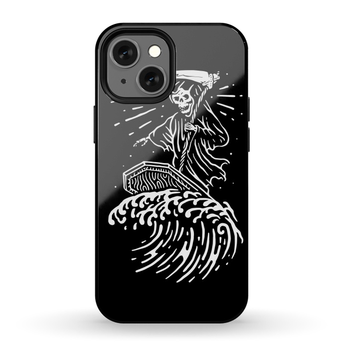 iPhone 13 mini StrongFit Grim Surfer by Afif Quilimo