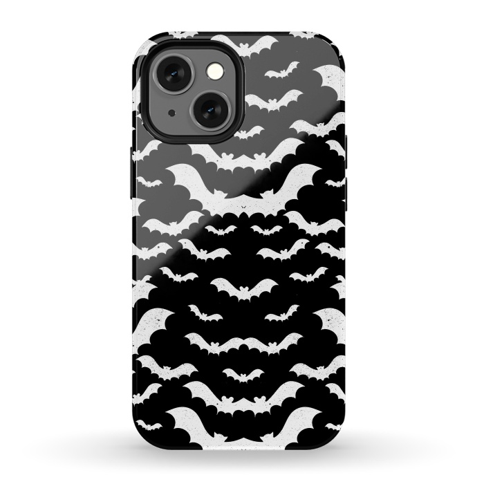 iPhone 13 mini StrongFit Spooky bats Halloween pattern by Oana 