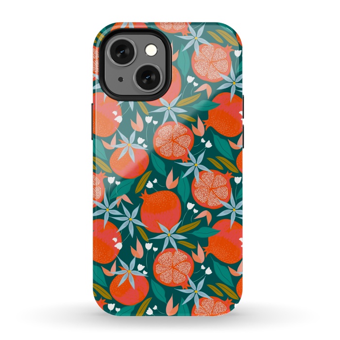 iPhone 13 mini StrongFit Summer Pomegranate by Uma Prabhakar Gokhale