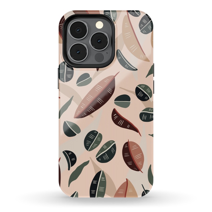 iPhone 13 pro StrongFit Botanical leaves fall by Mmartabc