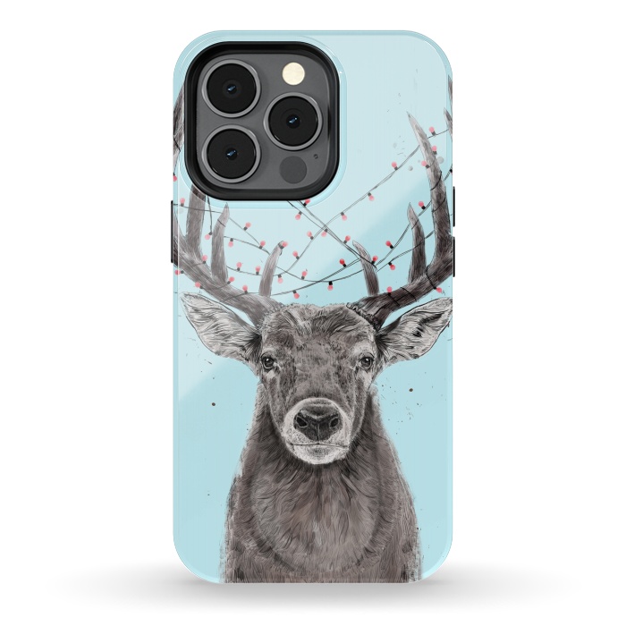 iPhone 13 pro StrongFit Xmas deer by Balazs Solti