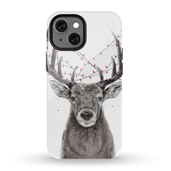 iPhone 13 mini StrongFit Xmas deer II by Balazs Solti