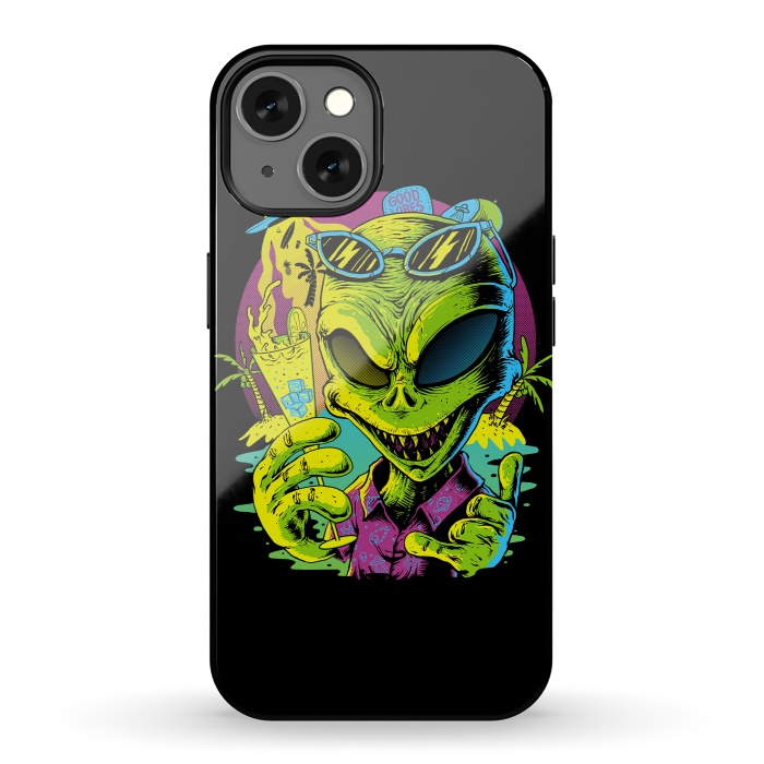 iPhone 13 StrongFit Alien Summer Vibes (Dark) by Afif Quilimo