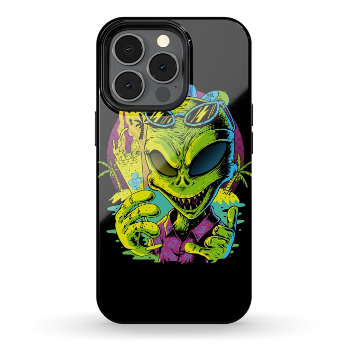 iPhone 13 pro StrongFit Alien Summer Vibes (Dark) by Afif Quilimo