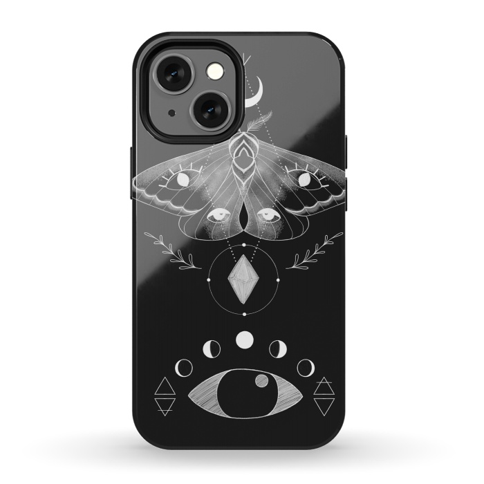 iPhone 13 mini StrongFit Metaphys Moth by Melissa Lee