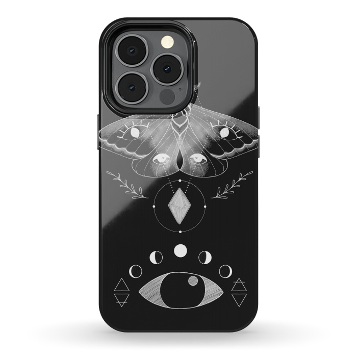 iPhone 13 pro StrongFit Metaphys Moth by Melissa Lee
