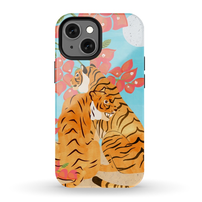 iPhone 13 mini StrongFit Tiger Honeymoon by Uma Prabhakar Gokhale