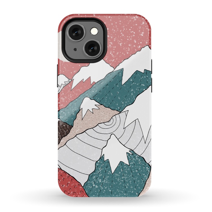 iPhone 13 mini StrongFit The winter snow peaks by Steve Wade (Swade)