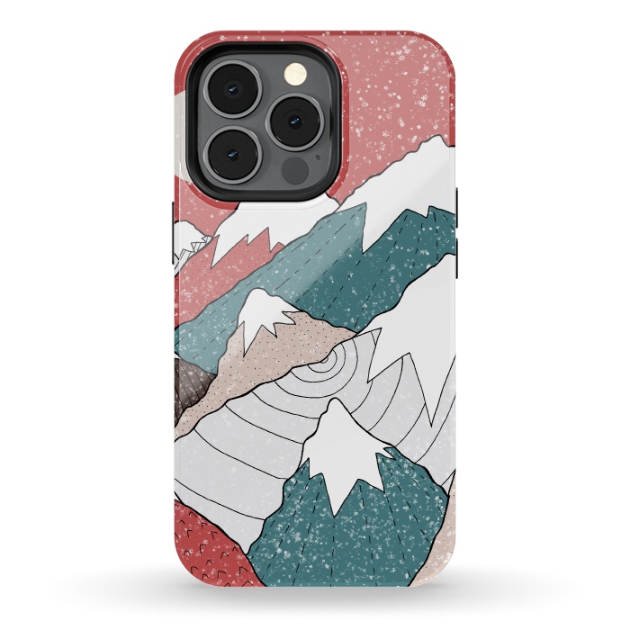 iPhone 13 pro StrongFit The winter snow peaks by Steve Wade (Swade)