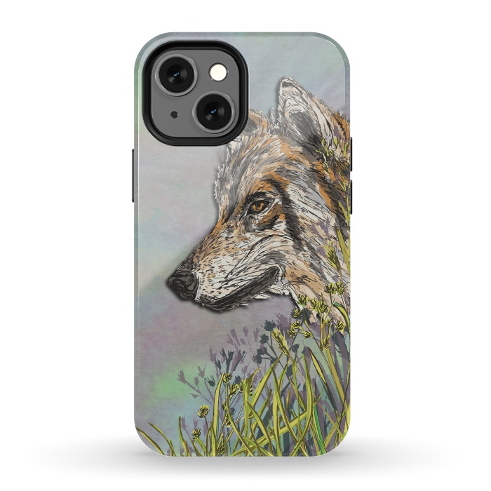 iPhone 13 mini StrongFit Wolf II by Lotti Brown