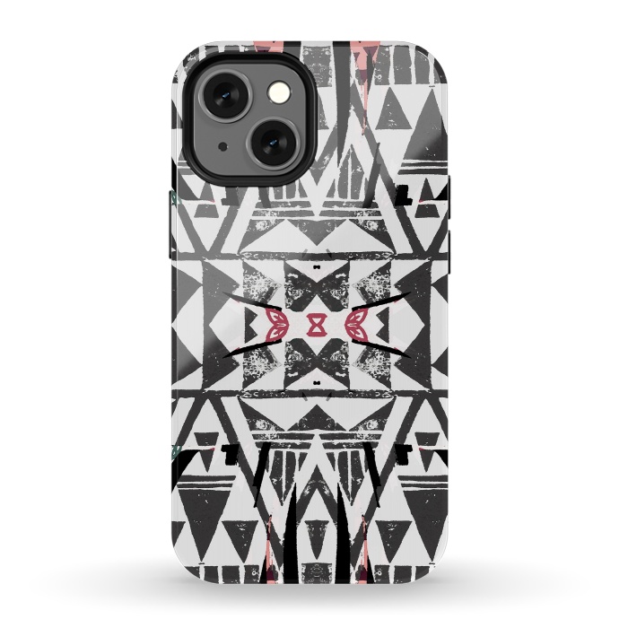 iPhone 13 mini StrongFit Ethnic tribal triangles by Oana 