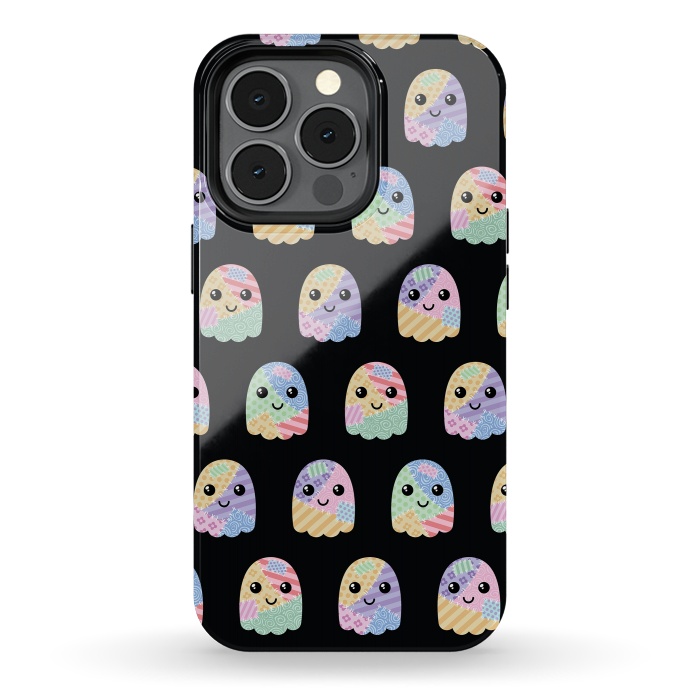 iPhone 13 pro StrongFit Patchwork ghost pattern by Laura Nagel