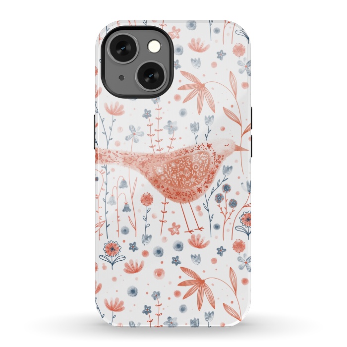 iPhone 13 StrongFit Apricot Bird by Nic Squirrell