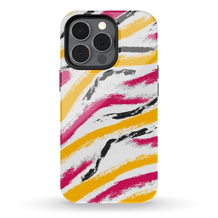 iPhone 13 pro StrongFit shaded zebra print by MALLIKA
