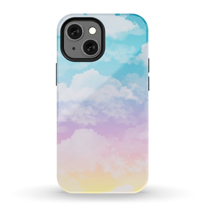 iPhone 13 mini StrongFit Pastel Clouds by Julie Erin Designs