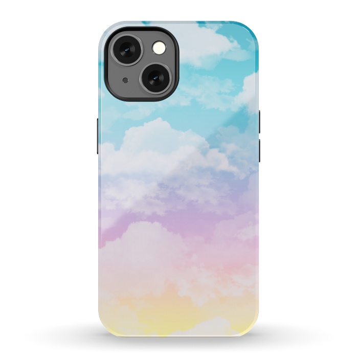 iPhone 13 StrongFit Pastel Clouds by Julie Erin Designs