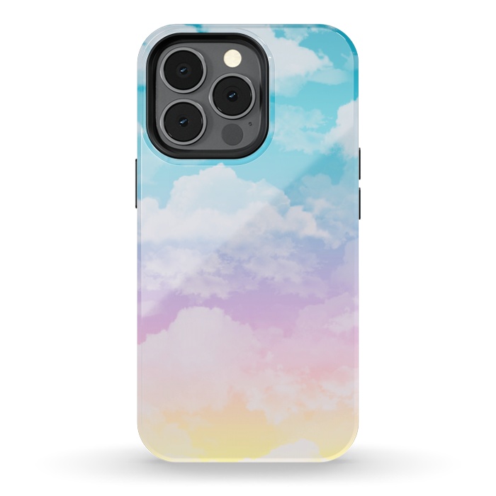 iPhone 13 pro StrongFit Pastel Clouds by Julie Erin Designs