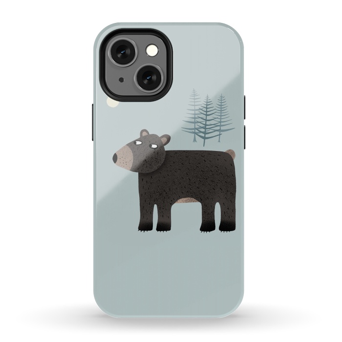 iPhone 13 mini StrongFit The Bear, the Trees and the Moon by Nic Squirrell