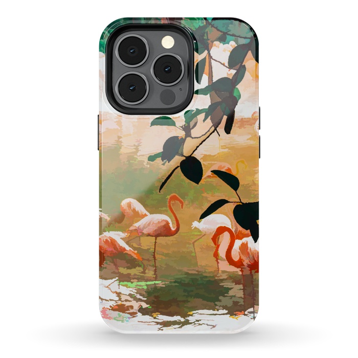 iPhone 13 pro StrongFit Flamingo Sighting by Uma Prabhakar Gokhale