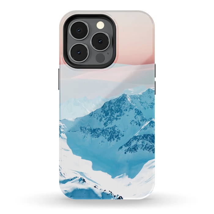 iPhone 13 pro StrongFit Snow & Blush Horizon by Uma Prabhakar Gokhale