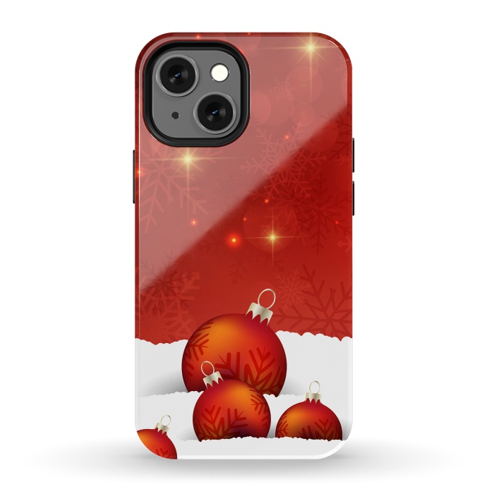 iPhone 13 mini StrongFit Red Christmas by Texnotropio