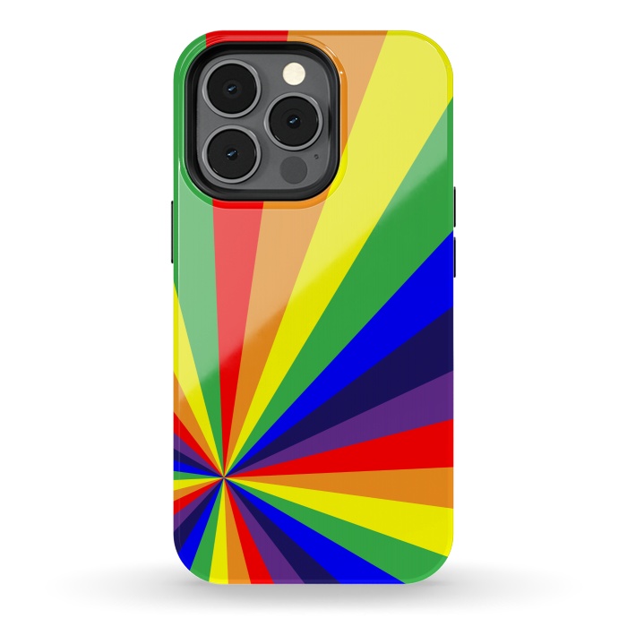 iPhone 13 pro StrongFit rainbow rays by MALLIKA