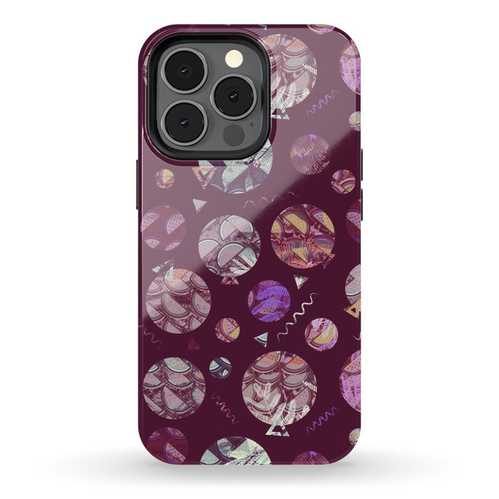 iPhone 13 pro StrongFit Pop art geo circles and watermelon pattern by Oana 