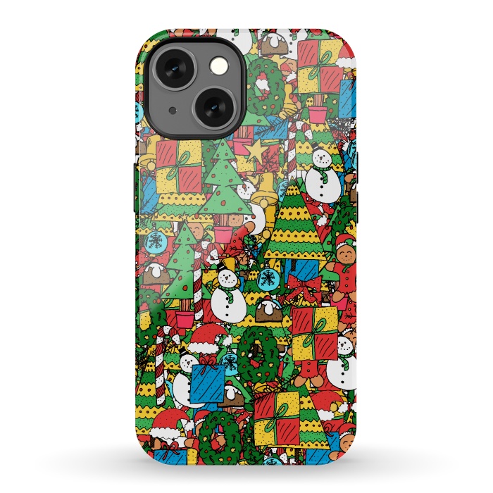 iPhone 13 StrongFit Merry Christmas pattern by Steve Wade (Swade)