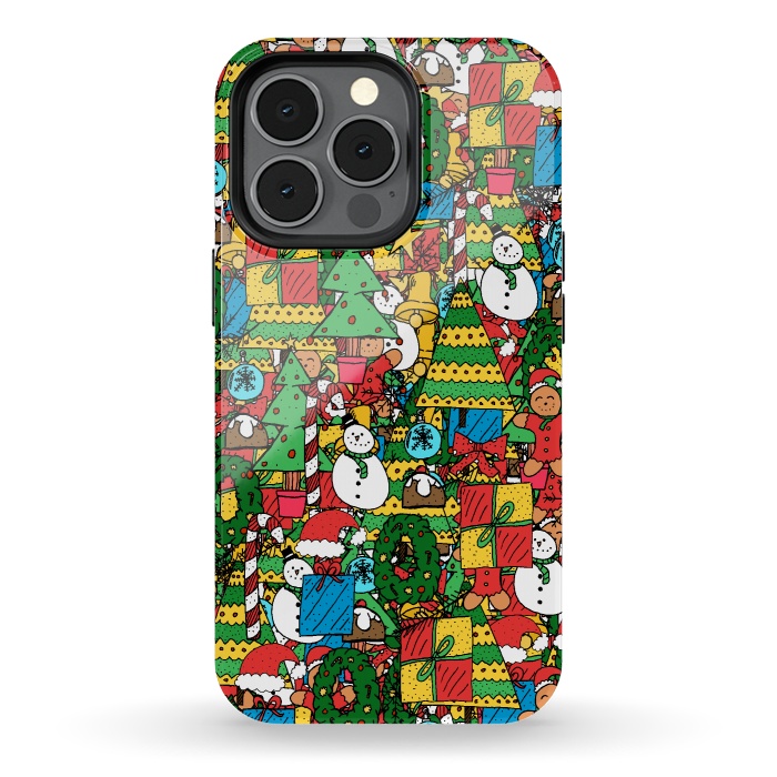 iPhone 13 pro StrongFit Merry Christmas pattern by Steve Wade (Swade)