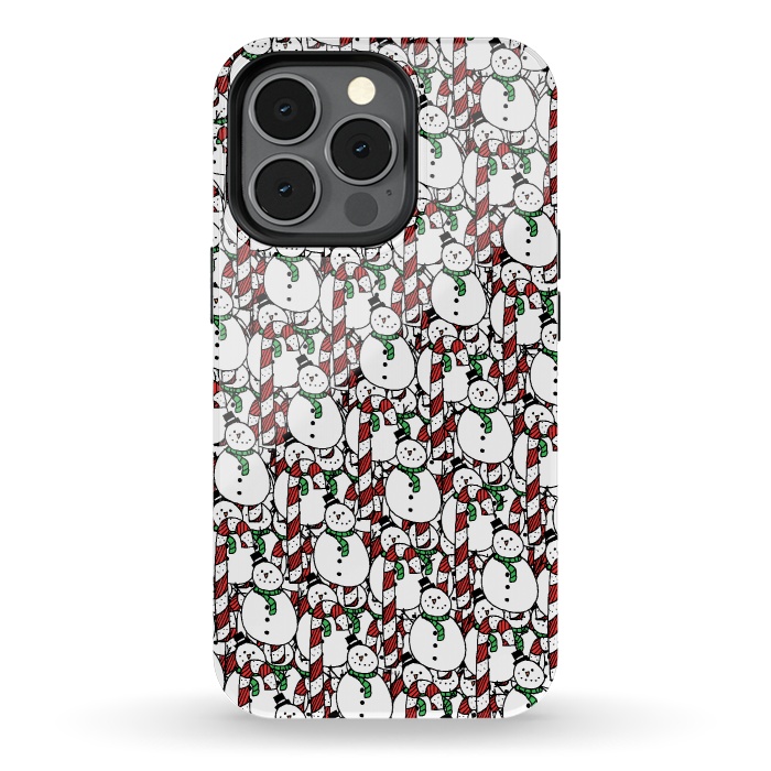 iPhone 13 pro StrongFit Snowman pattern by Steve Wade (Swade)