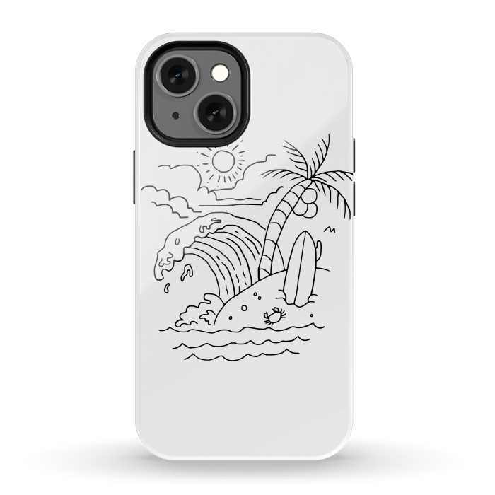 iPhone 13 mini StrongFit The Waves are Calling by Afif Quilimo