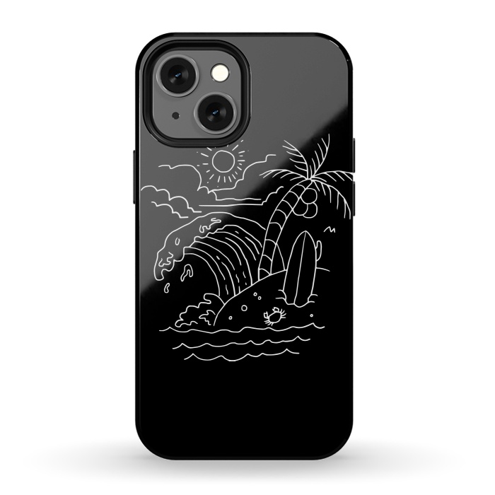 iPhone 13 mini StrongFit The Waves are Calling ( for dark) by Afif Quilimo