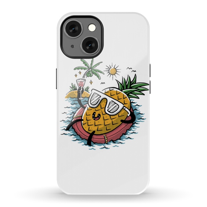 iPhone 13 StrongFit Pineapple Relaxing by Afif Quilimo