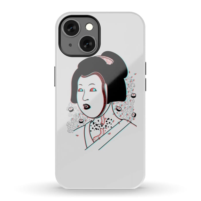 iPhone 13 StrongFit Psychedelic Geisha by Pigboom