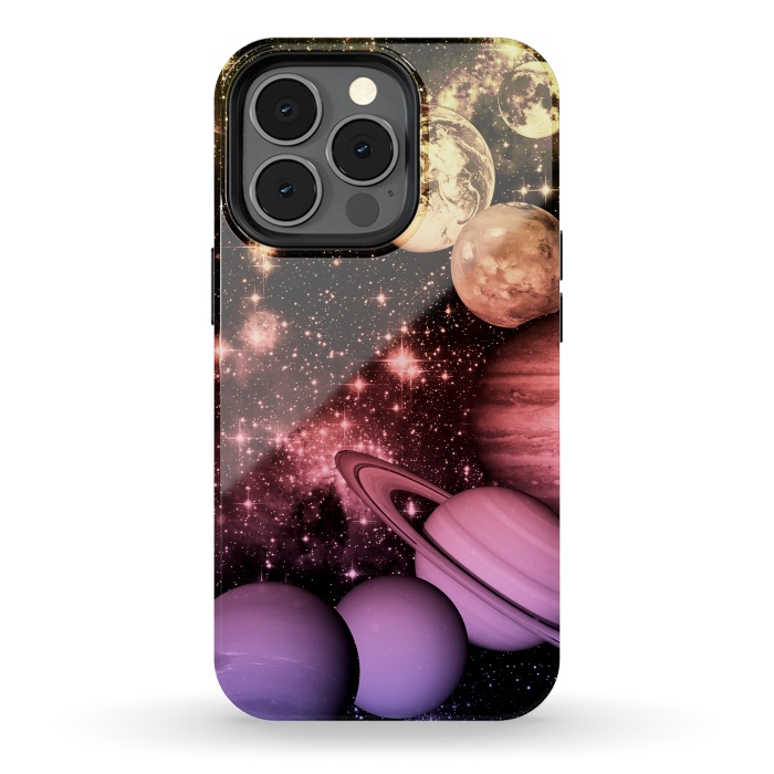 iPhone 13 pro StrongFit Pastel gradient Solar System space art by Oana 