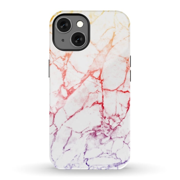 iPhone 13 StrongFit Colour gradient marble texture by Oana 