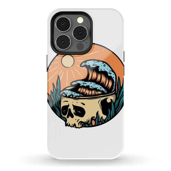 iPhone 13 pro StrongFit Skull & Wave by Afif Quilimo
