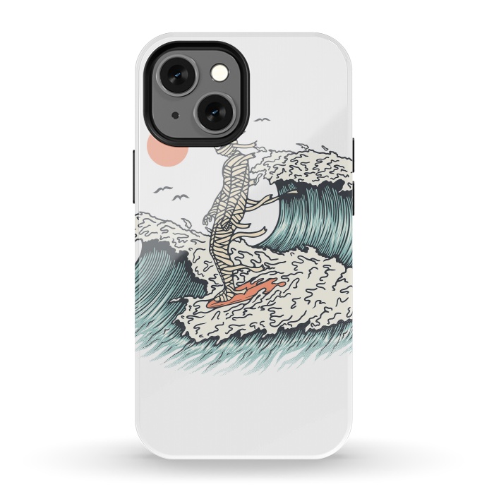 iPhone 13 mini StrongFit Mummy Surfing by Afif Quilimo