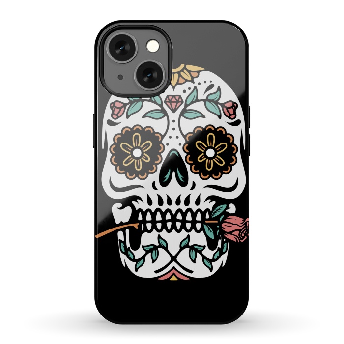 iPhone 13 StrongFit Mexican Skull by Afif Quilimo
