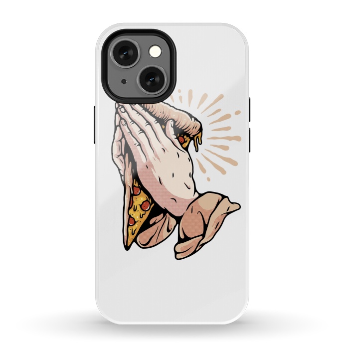 iPhone 13 mini StrongFit Pray for Pizza by Afif Quilimo