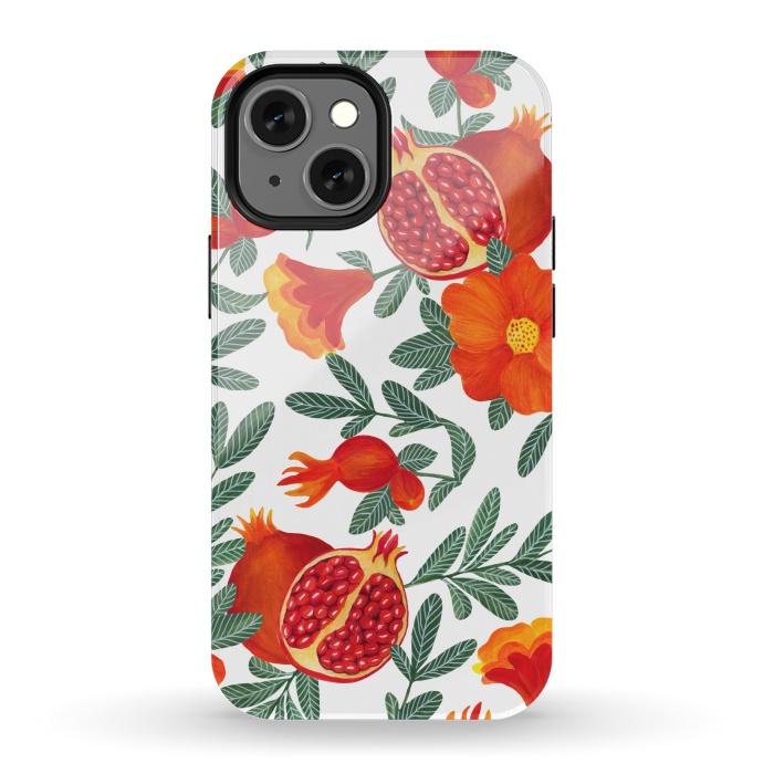 iPhone 13 mini StrongFit Pomegranate by Julia Badeeva