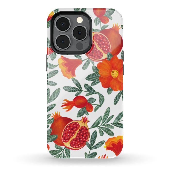 iPhone 13 pro StrongFit Pomegranate by Julia Badeeva